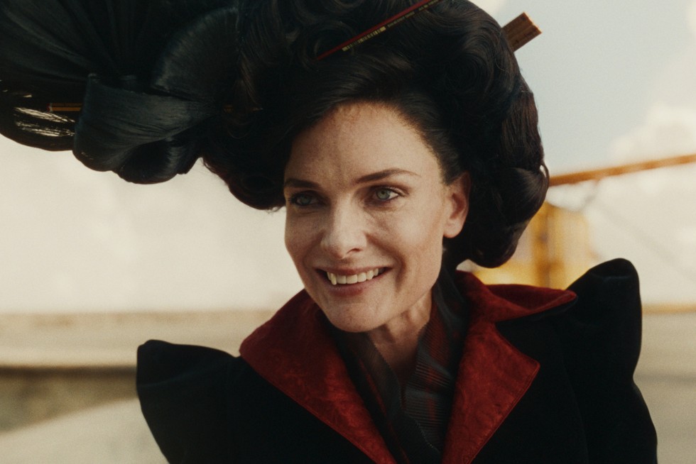 Rebecca Ferguson having a great time as the villainous Dame Snap